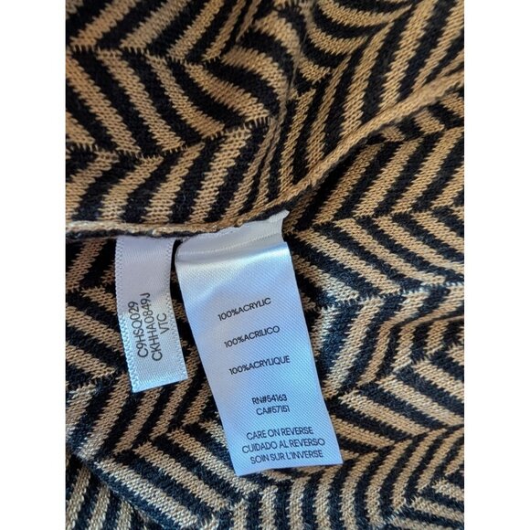 Chevron Pattern Calvin Klein Womens Sweater Button Neck M Old Money - Picture 5 of 5